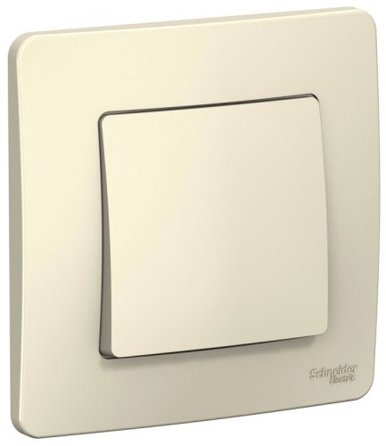 Выключатель с рамкой Systeme Electric Blanca 1-кл. молочный картинка